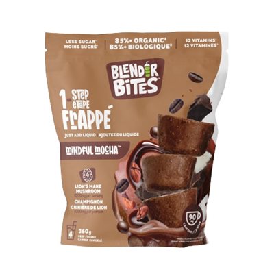 Blender Bites 1 step Organic Mindful Mocha Frapp with Lion's Mane Mushroom 360g