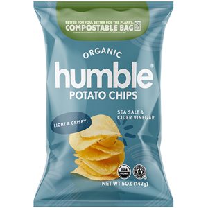 Humble Potato Organic Chips Sea Salt & Apple Cider Vinegar 135g