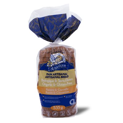 Cuisine L'Angélique Pain Artisanal Raisin Cannelle Bio 535g