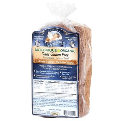 Cuisine L'Angelique Organic Artisanal Bread Cinnamon Raisin 535g