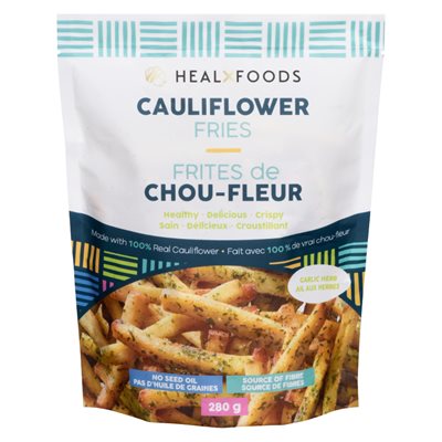 HEALX FOODS FRITES DE CHOU-FLEUR À L’AIL ET AUX HERBES 280g