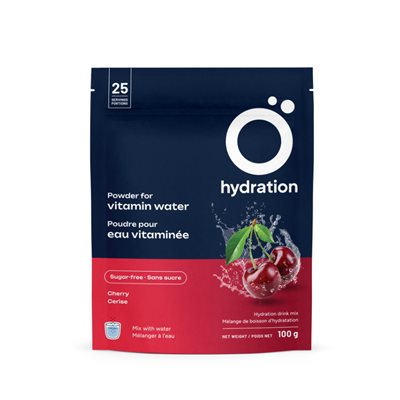 Ö Hydration Eau vitaminée en poudre Cerise 100G