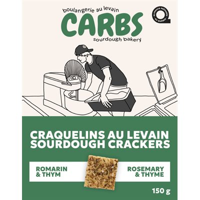 CARB Rosemary And Thyme Sourdough Crackers 150g