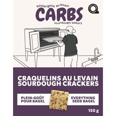 CARB Everything Seed Sourdough Crackers 150g