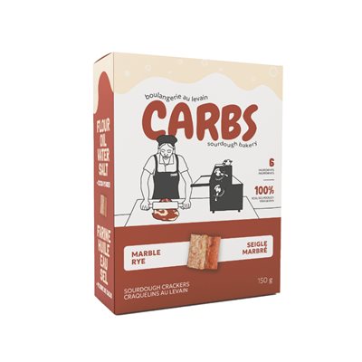 CARB Craquelins Au Levain - Seigle Marbré 150g