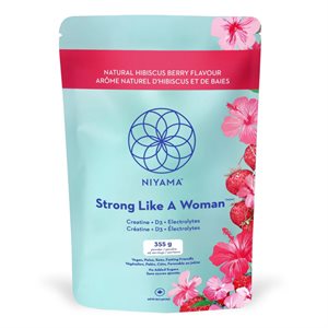 Niyama Strong like a Woman, mélange en poudre de créatine, vitamine D3 et électrolytes-Hibiscus et baies 355 g