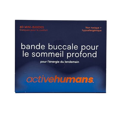 Active Human Bande Buccale Pour Le Sommeil Profond (40 Mini Bandes)