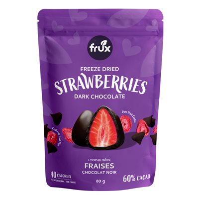 Frux Dark Chocolate Freeze Dried Strawberries 80G