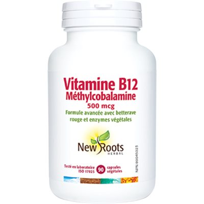 New Roots Vitamin B12 Methylcobalamin 500 mcg 90 capsules