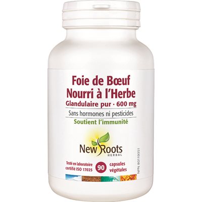 New Roots Herbal Foie De Bœuf Nourri À L’Herbe 90caps