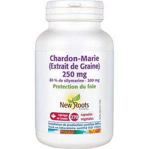 New Roots Chardon-Marie (extrait de graines) 80 % de silymarine 250 mg 270caps