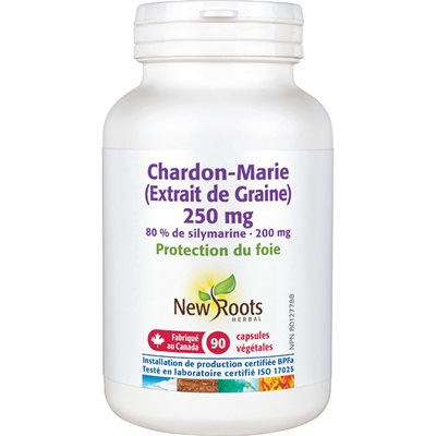 New Roots Chardon-Marie (extrait de graines) 80 % de silymarine 250 mg 90caps