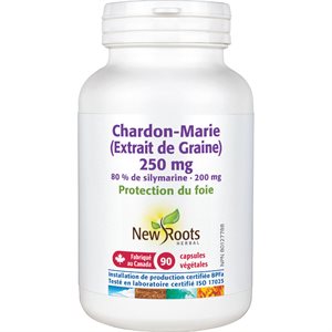 New Roots Chardon-Marie (extrait de graines) 80 % de silymarine 250 mg 90caps