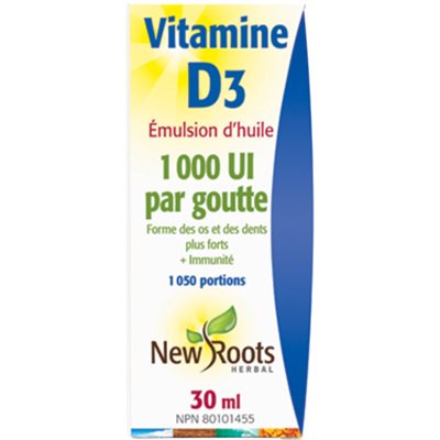 New Roots Vitamin D3 (liquid) 30 ml · 1,050 Servings