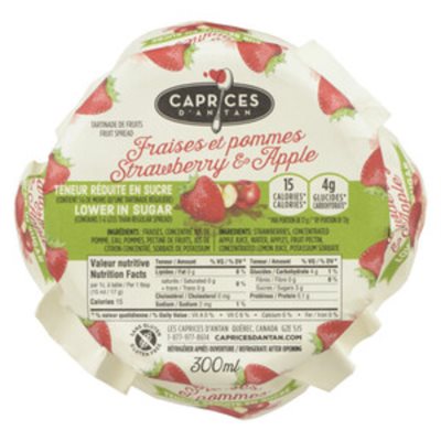 Strawberry & Apple Fruit Spread Lower In Sugar 300Ml
