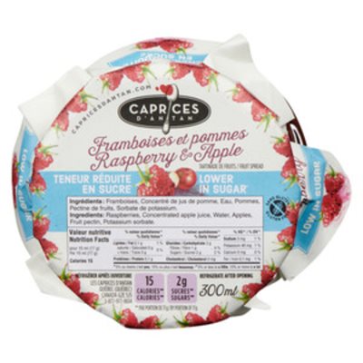 Raspberry & Apple Fruit Spread Lower In Sugar 300Ml