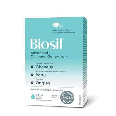 Biosil™ Biosil(Mc) Acide Orthosilicique Stabilisé Par Choline(Md) Cheveux * Peau * Ongles 30 Ml Liquide