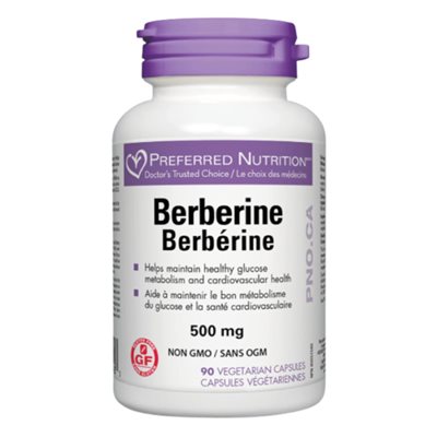 Preferred Nutrition Berbérine 500 mg 90 capsules végétariennes