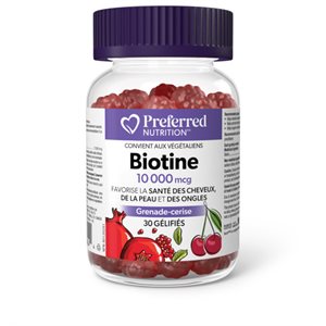 preferred nutrition biotin 10,000mcg 30 Gummies (cherry-pomegranate)