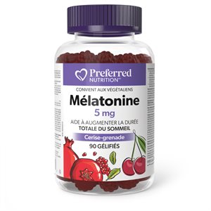 preferred nutrition Melatonin 5 mg, 90 Gummies (cherry-pomegranate)