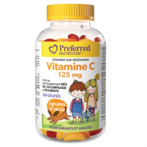 Preferred Nutrition Vitamin C gummies for Kids 125mg -Citrus & Peach 180un