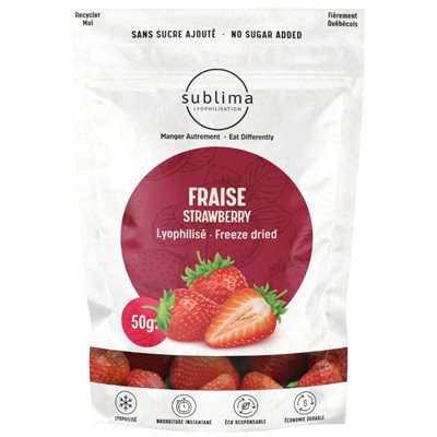 SUBLIMA FRAISES LYOPHILISÉES 50g