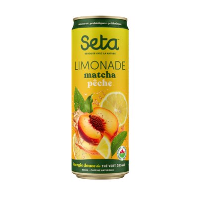 Seta Organic Limonade Matcha Pêche bio 355ml Seta Organic Limonade Matcha Pêche bio 355ml