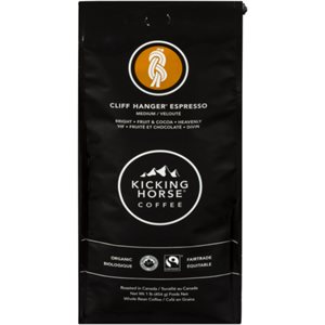 Kicking Horse Coffee Whole Bean Coffee Cliff Hanger Espresso Medium Organic 454 g 