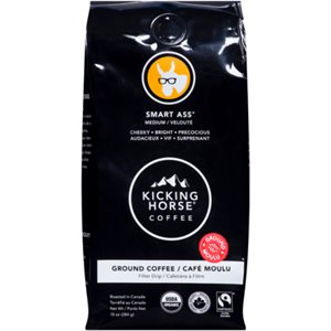 Kicking Horse Coffee Smart Ass Café Moulu Cafetiére à Filtre Velouté 284 g