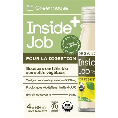 Greenhouse Organic Boosters Inside Job 4 x 60 ml 