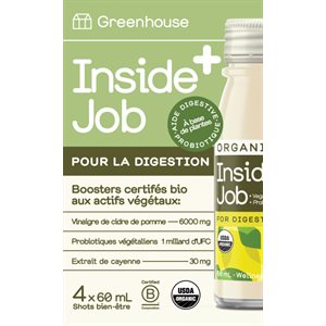 Greenhouse Organic Boosters Inside Job 4 x 60 ml 