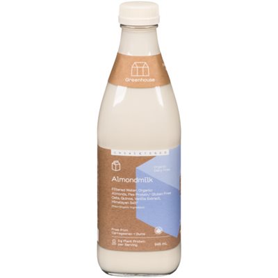 Greenhouse Boisson aux Amandes Non Sucr Biologique Sans Lactose 946 ml 