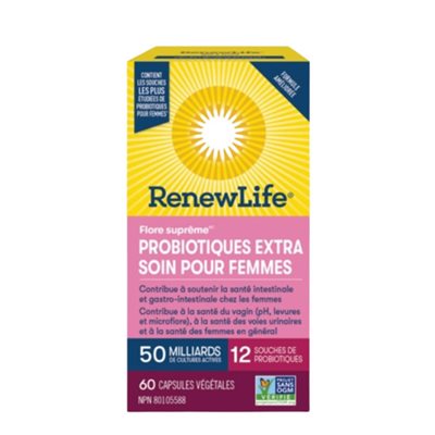 RenewLife Flore Supreme probiotiques extra soin pour femmes 