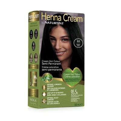 Naturtint Black 1.0 Henna Cream Semi-Permanent 110ml