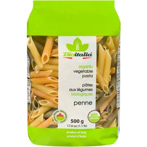 Bioitalia Pâtes aux Légumes Biologiques Penne 500 g