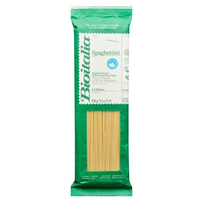 Bioitalia Pâtes de Semoule de Blé Dur Biologiques Spaghettini 500 g