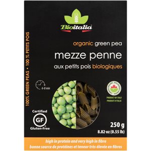 Bioitalia Mezze Penne Organic Green Pea 250 g 250g