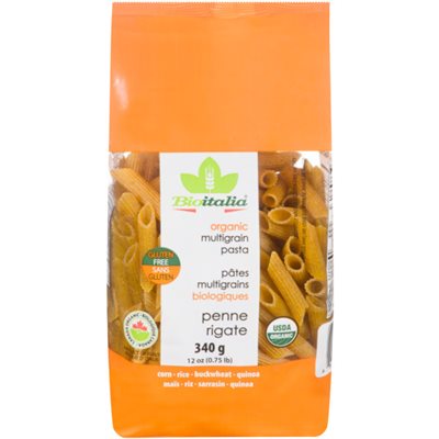 Bioitalia Organic Multigrain Pasta Penne Rigate 340 g 340G