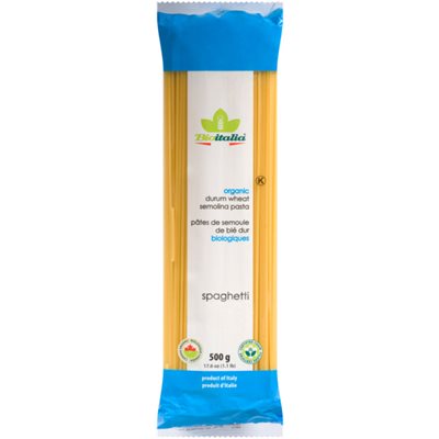 Bioitalia Pâtes de Semoule de Blé Dur Biologiques Spaghetti 500 g