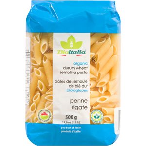 Bioitalia Organic Durum Wheat Semolina Pasta Penne Rigate 500 g 500G