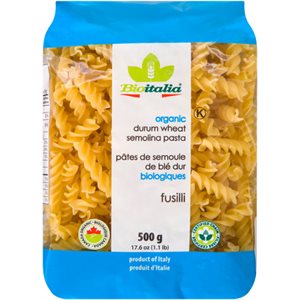 Bioitalia Organic Durum Wheat Semolina Pasta Fusilli 500 g 500G