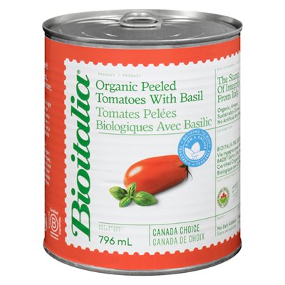 Bioitalia Organic Peeled Tomatoes with Basil 796 ml 