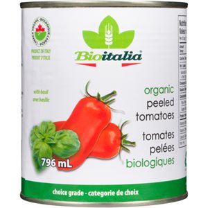 Bioitalia Organic Peeled Tomatoes with Basil 796 ml 796ML