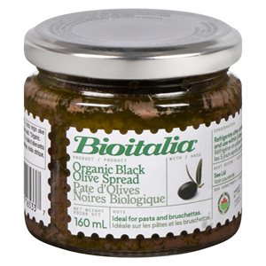 Bioitalia Organic Black Olive Spread 160 ml 