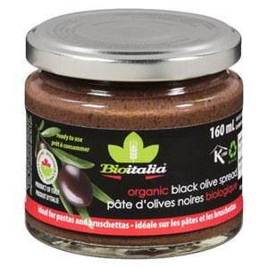 Bioitalia Organic Black Olive Spread 160 ml 160 mL