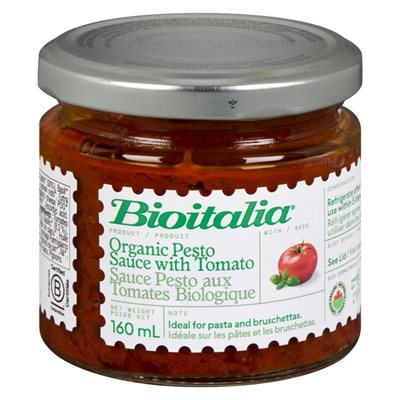 Bioitalia Sauce Pesto aux Tomates Biologique 160 ml