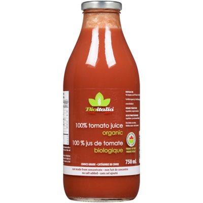 Bioitalia 100% Tomato Juice Organic 750 ml 