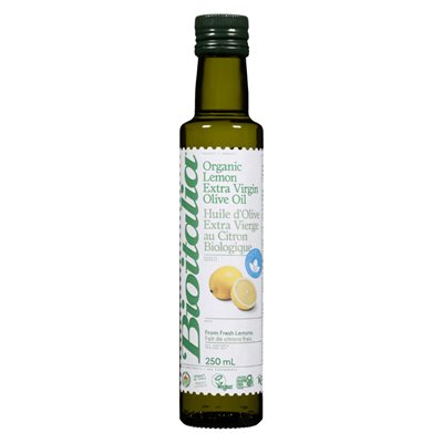 Bioitalia Limon Olio Huile d'Olive Extra Vierge au Citron Biologique 250 ml
