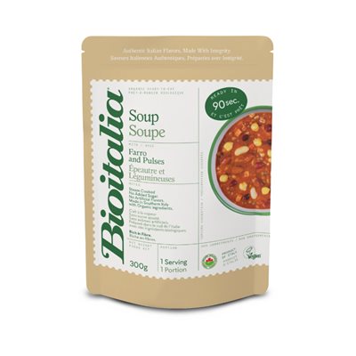 Bioitalia Soupe D'Épautre Et Lègumineuses 300g Bioitalia Soupe D'Épautre Et Lègumineuses 300g