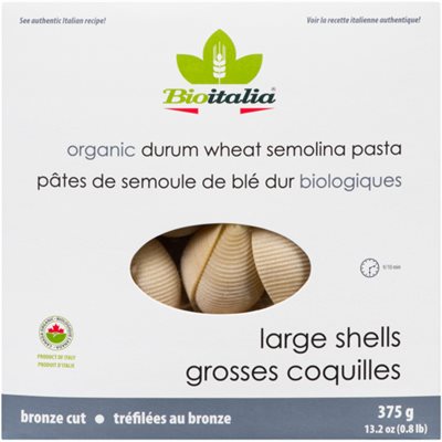 Bioitalia Pâtes de Semoule de Blé Dur Biologiques Grosses Coquilles 375 g